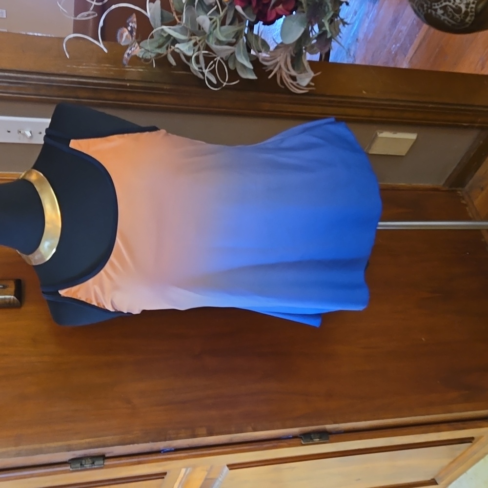 Gradient tankini swim top C0812